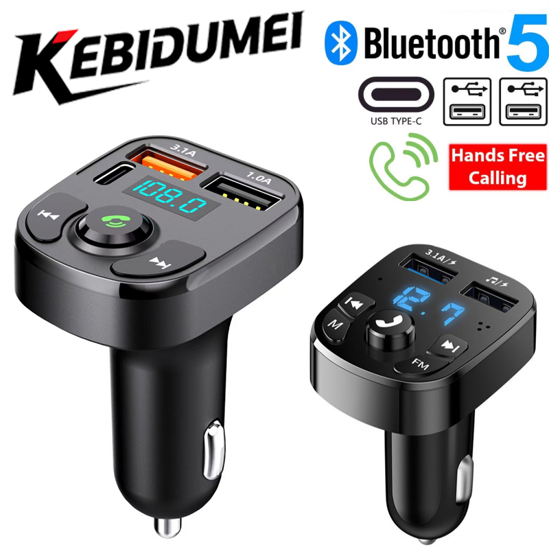 Robot Bluetooth Car - Kebidumei Bluetooth 5.0 Pemancar Fm Mobil