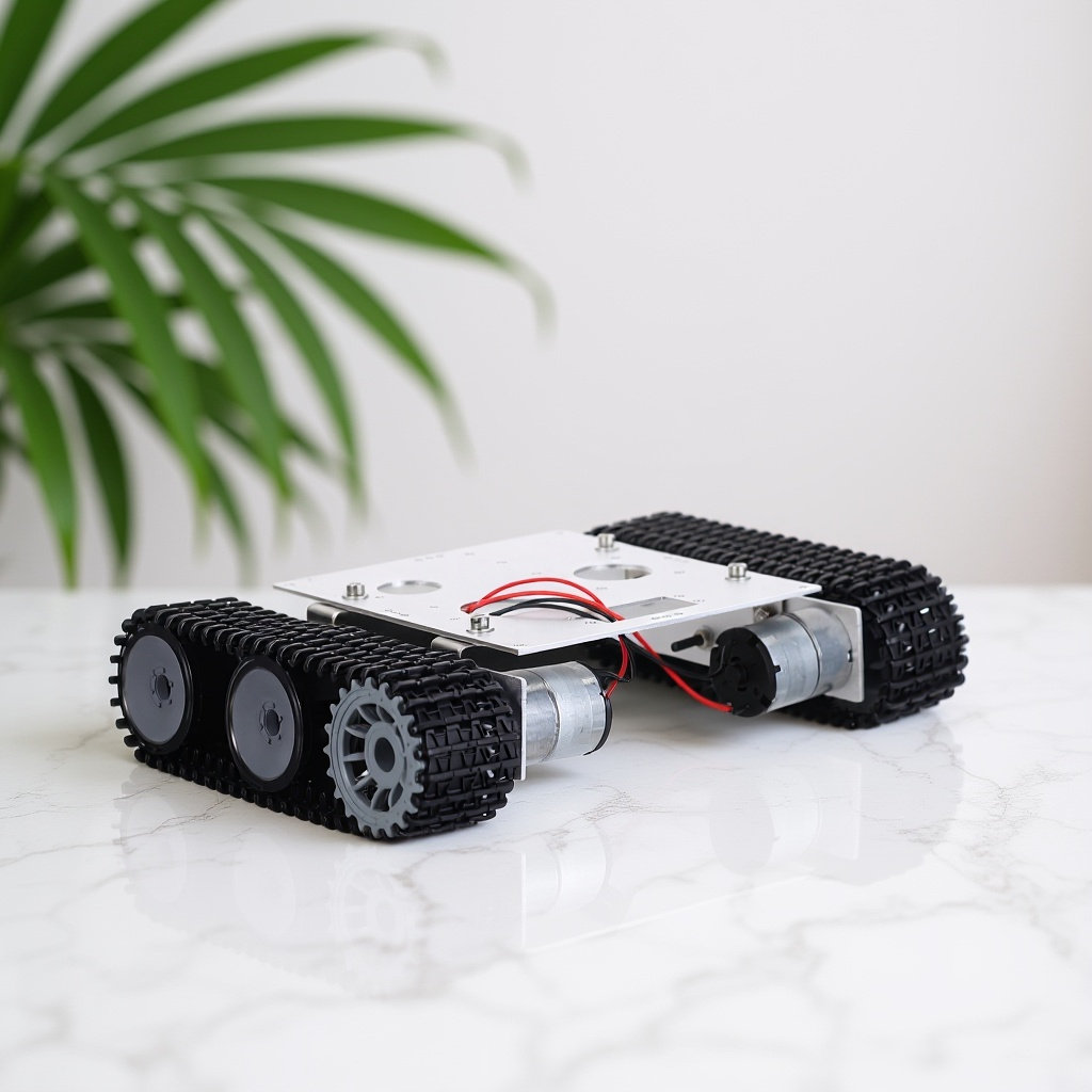 Tracked Robot Chassis - Kit Rangka Tank Robot Logam -