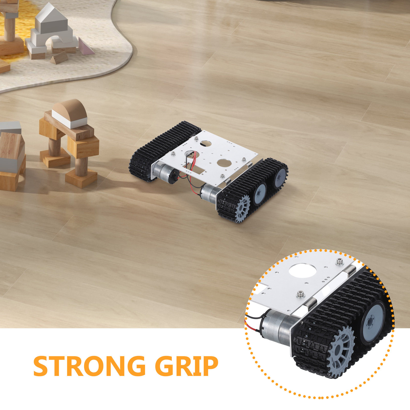 Kit Rangka Tank Robot Logam -  - Tracked Robot Chassis ulasan dan harga
