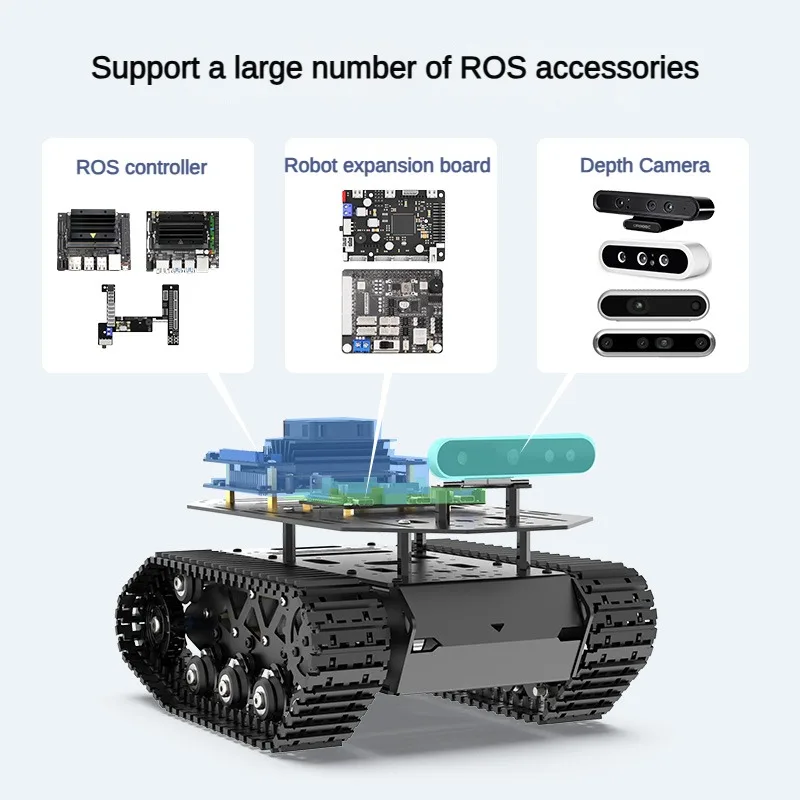 Kit Robot Tank Logam Penuh den - Robot Car Kit ulasan dan harga