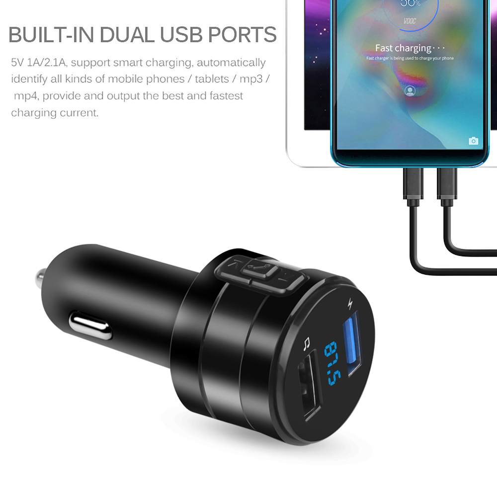 Pemancar Bluetooth 4.2 FM mobi - Robot Bluetooth Car ulasan dan harga