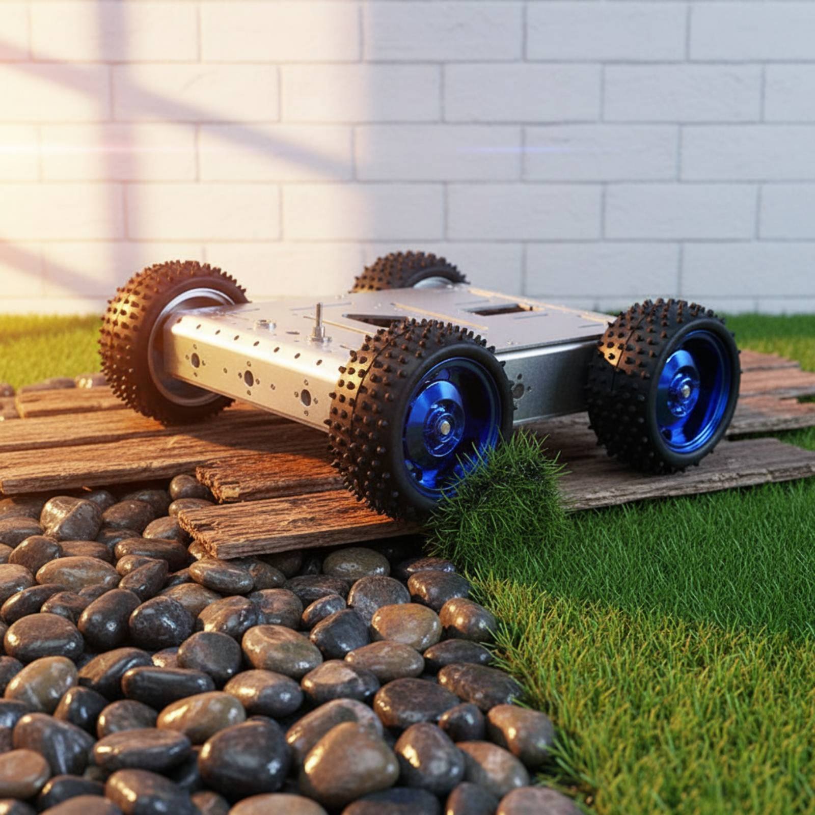 Sasis Mobil Pintar 4WD Kapasit - Robot Car Kit ulasan dan harga