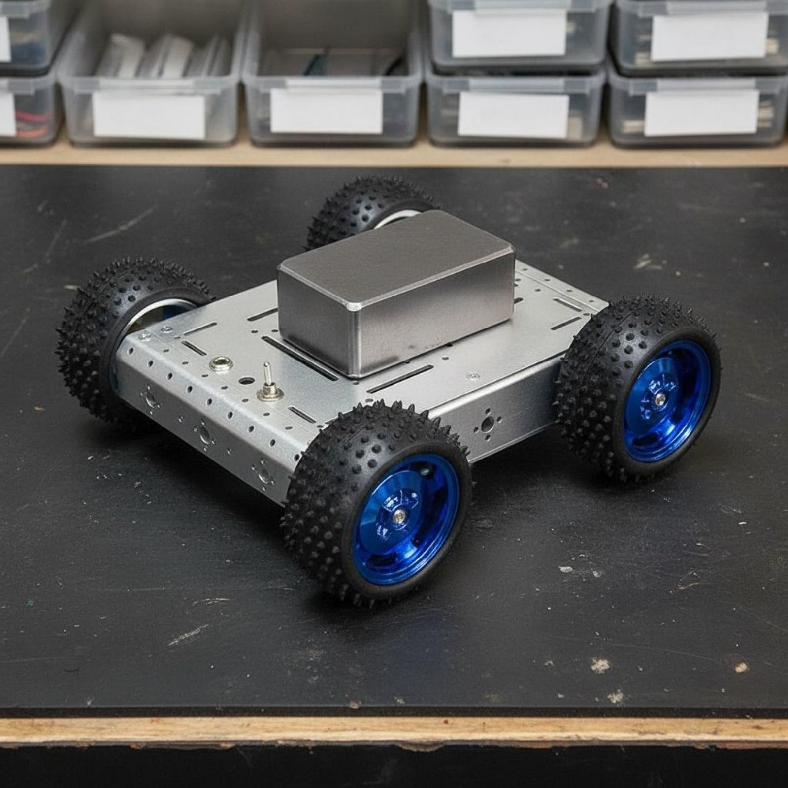 Sasis Mobil Pintar 4WD Kapasit - Robot Car Kit ulasan dan harga